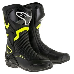 Alpinestars Smx 6 V2 Motorbike Boots - Black/Fluoro Yellow