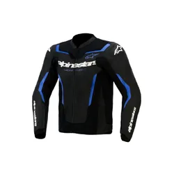Alpinestars GP Force V2 Leather Jacket Air  - Black/Metallic Blue
