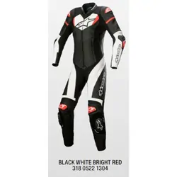 Alpinestars GP Plus 1-Piece Suit Womens - Black/White/Bright Red