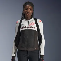 Alpinestars SMX Air Jacket Womens - Grey/Black/Fluro Red/Coral