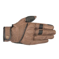 Alpinestars Crazy Eight Leather Motorcycle Gloves - Brown/Black
