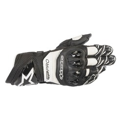 Alpinestars GP Pro R3 Leather Motorcycle Gloves - Black/White