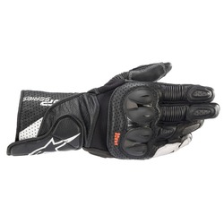Alpinestars Sp2 V3 Leather Motorbike Gloves - Black/White