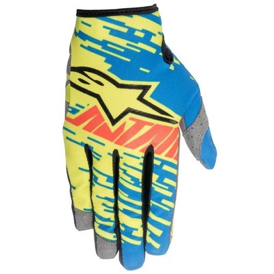 Alpinestars Racer Braap MX Gloves - Blue/Yellow/Red