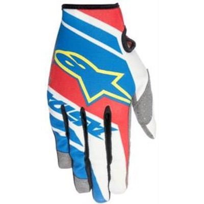 Alpinestars Racer Supermatic MX Gloves - Blue/Red/White
