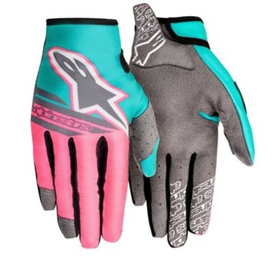 Alpinestars Radar Indi Vice MX Gloves - Grey/Pink/Turq