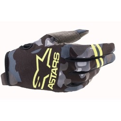 Alpinestars Radar MX Gloves 2021 - Gray Camo Yellow Fluoro