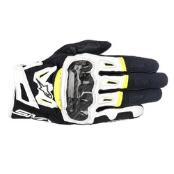 Alpinestars Smx 2 Air Carbon V2 Motorbike Gloves - Black/White