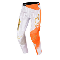 Alpinestars Techstar Factory Metal MX Pants - White Fluro Orange Gold