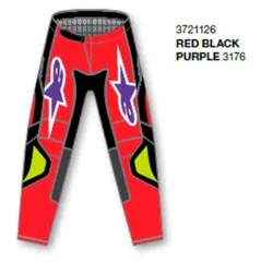 Alpinestars Fluid Grid Pant - Red/Black/Purple