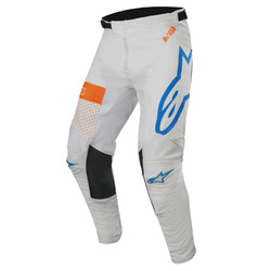 Alpinestars Racer Tech Atomic MX Pants - Cool Grey Mid Blue Fluro Orange (HOT BUY)
