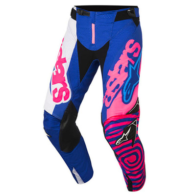 Alpinestars Youth Racer Venom MX Pants - Fluro Blue/Pink/White
