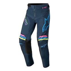 Alpinestars Youth Racer Braap MX Pants - Navy Aqua Fluro Pink