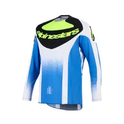 Alpinestars Techstar Knif Jersey - Clear/Blue/Black/Fluro Yellow