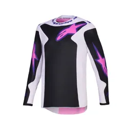 Alpinestars Fluid Grid Jersey - Black/Light Grey/Purple