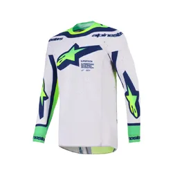 Alpinestars Supertech Vista Jersey - Light Grey/Fluro Red/Yellow/Blue