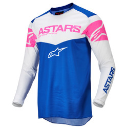 Alpinestars Fluid Triple Jersey - Blue/White/Fluro Pink