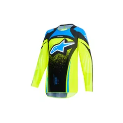 Alpinestars Supertech Nomur Jersey Youth - Dark Navy/Fluro Red/Clear/Blue