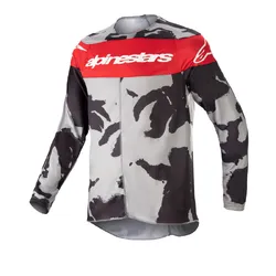 Alpinestars Racer Tactical Jersey Youth - Grey Camo Red