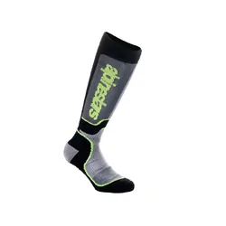 Alpinestars MX Plus Socks Youth - Black/Grey/Fluro Royal Blue - M-L