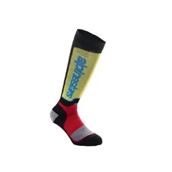 Alpinestars MX Plus Socks Youth - Black/Red/Light Blue - M-L