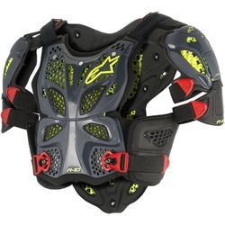 Alpinestars A10 Chest MX Armour - Black/Red/Yellow
