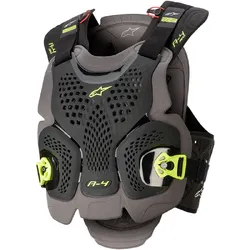 Alpinestars A4 Max Chest Protector - Black/Anthracite/Yellow Fluro