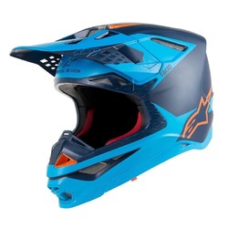 Alpinestars Supertech SM10 MX Helmet ECE - Black/Aqua/Orange