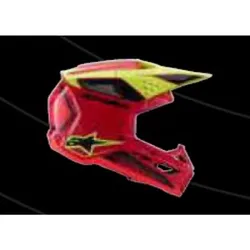 Alpinestars SM3 Fray Helmet - Fluro Red/Yellow/Gloss Black