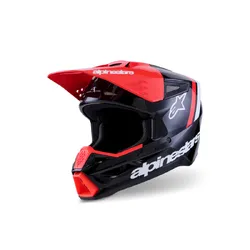 Alpinestars SM3 Radium Helmet - Black/Fluro Red/Red/Gloss White