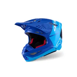 Alpinestars Supertech SM10 Flood Helmet - Metallic Blue/Blue/Black/Matte & Gloss