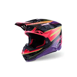 Alpinestars Supertech SM10 ERA Helmet - Pink/Fluro Red/Gloss Yellow