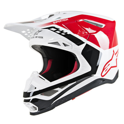 Alpinestars Supertech SM8 Triple MX Helmet - Red/White (HOT BUY)