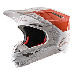 Alpinestars Supertech SM8 Triple MX Helmet - Orange/White (HOT BUY)