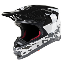 Alpinestars Supertech SM8 Radium MX Helmet - Black/White/Grey