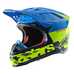 Alpinestars Supertech SM8 Radium MX Helmet - Aqua/Yellow