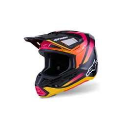 Alpinestars SM7 Rise Helmet - Black/Yellow/Gloss Ink