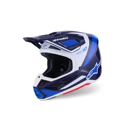 Alpinestars SM7 Rise Helmet - Black/White/Gloss Teal