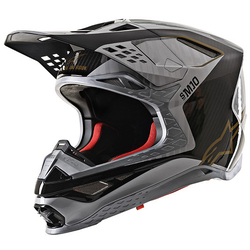 Alpinestars Supertech SM10 Alloy MX Helmet - Silver/Gold