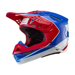 Alpinestars Supertech SM10 Aeon Helmet - Bright Red/Gloss Blue