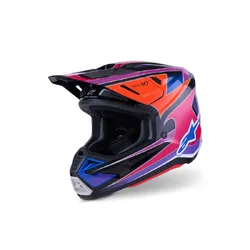 Alpinestars SM7 Fuse Helmet - Black/Purple/Gloss Ink
