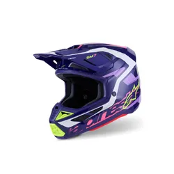 Alpinestars SM7 Deed Helmet - Purple/Gloss Ink