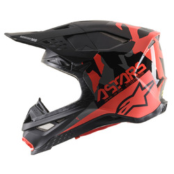 Alpinestars Supertech SM8 Echo Helmet ECE - Black/Dark Grey/Green
