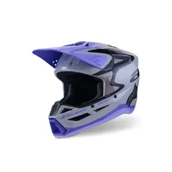 Alpinestars SM3 Jettson Helmet - Grey/Purple/Gloss Black