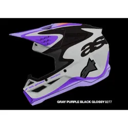 Alpinestars SM3 Jettson Helmet - Grey/Purple/Gloss Black
