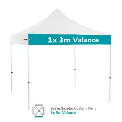 Altegra 3x3m Marquee Premium Steel Frame + 1 x 3m Valance Print