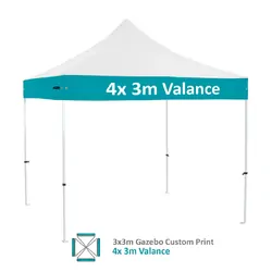 Altegra 3x3m Marquee Premium Steel Frame + 4 x 3m Valances Prints