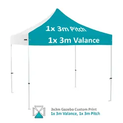 Altegra 3x3m Marquee Premium Steel Frame + 1 x Valance + 1 x Pitch Prints