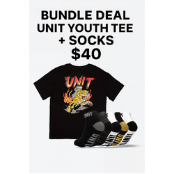 UNIT Youth Tee &amp; Sock Bundle Deal