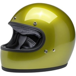Biltwell Gringo Ece Motorbike Helmet - Metallic Seaweed